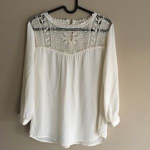 Anthropologie Mine Cream Blouse Small